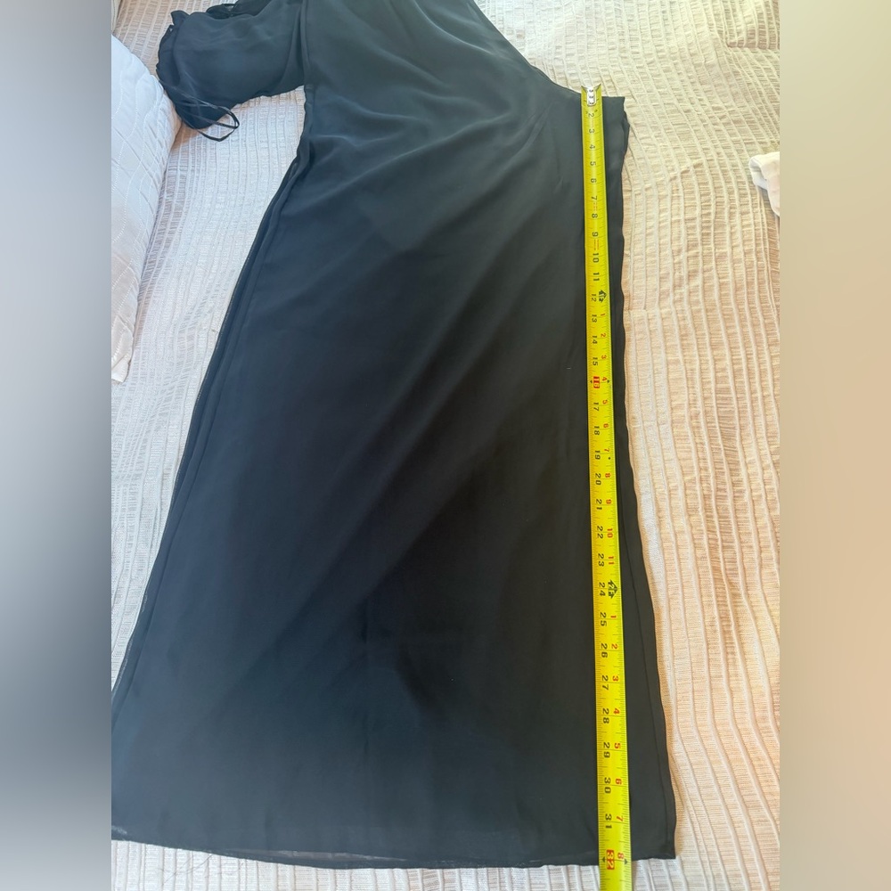 MSK Black Chiffon Overlay Jumpsuit Large NEW - Picture 13 of 16